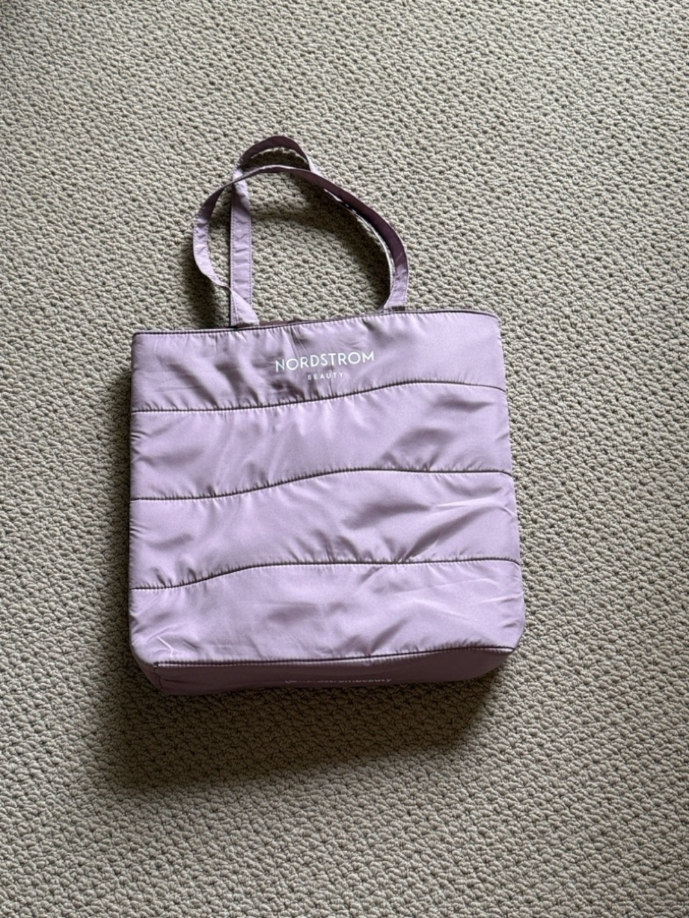 Nordstrom Lavender Quilted Tote Bag